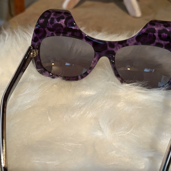 Anna-Karin Karlsson black and purple leopard preowned sunglasses - Picture 8 of 16